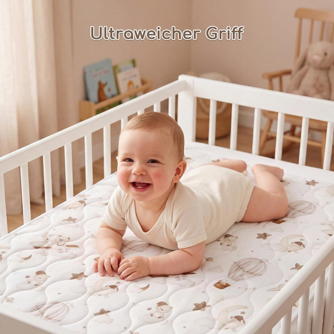 2er-Pack Bettunterlage Wasserdicht Kinder, Waschbar PIPI Unterlage Bett Kinder, Betteinlagen Inkonti
