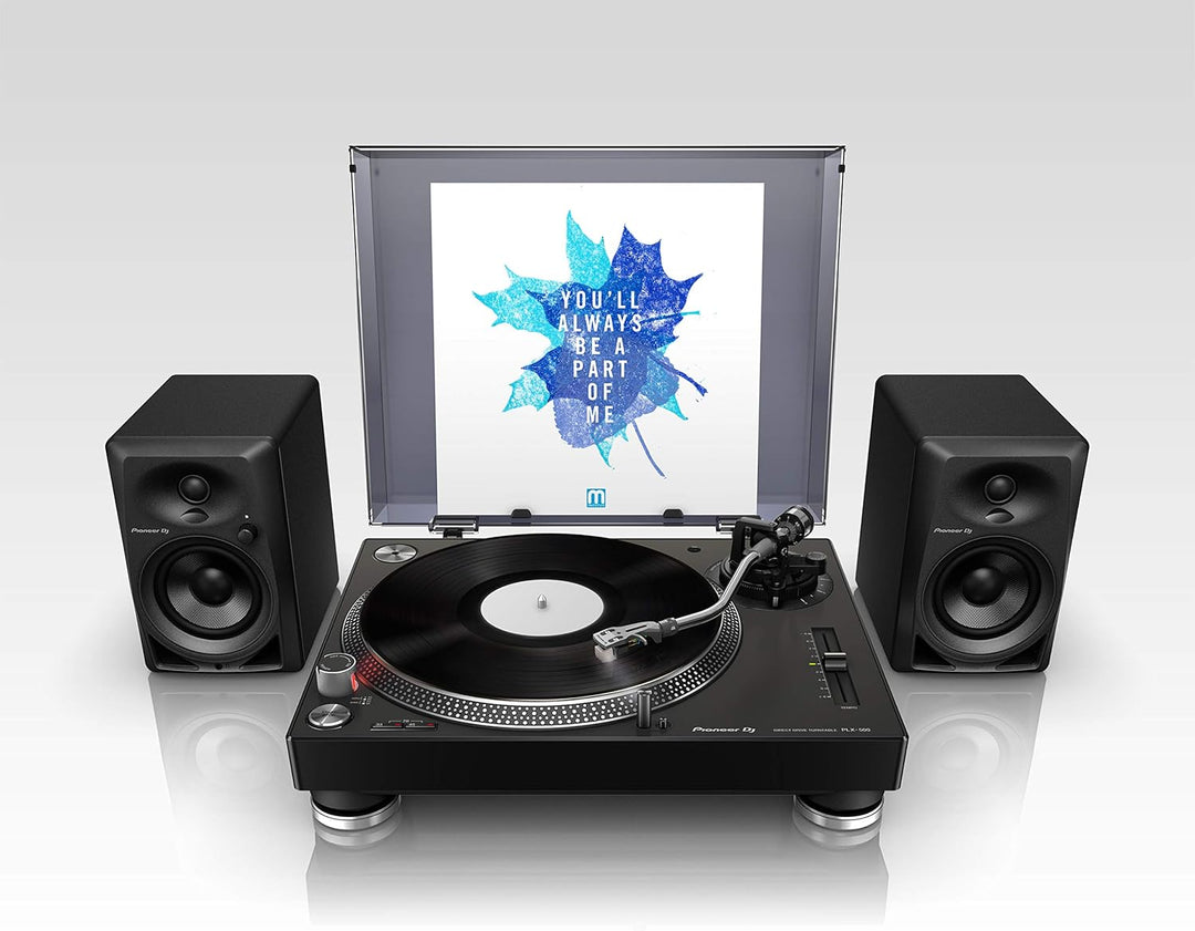Pioneer DJ PLX-500-K DJ-Plattenspieler mit Direktantrieb, schwarz Black Single, Black Single