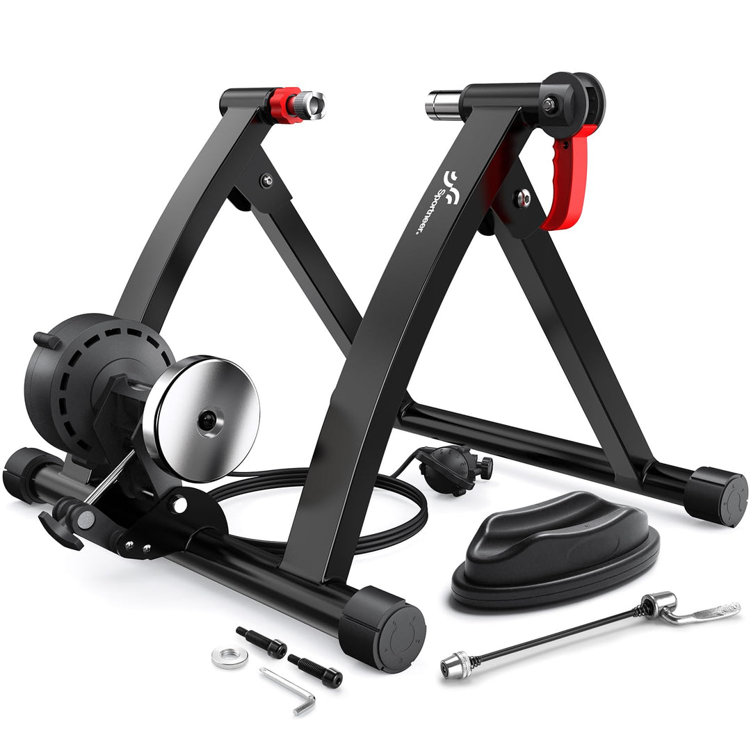 Rollentrainer, Sportneer Rollentrainer Fahrrad mit 6 Widerstandseinstellungen Trainingsständer Klapp