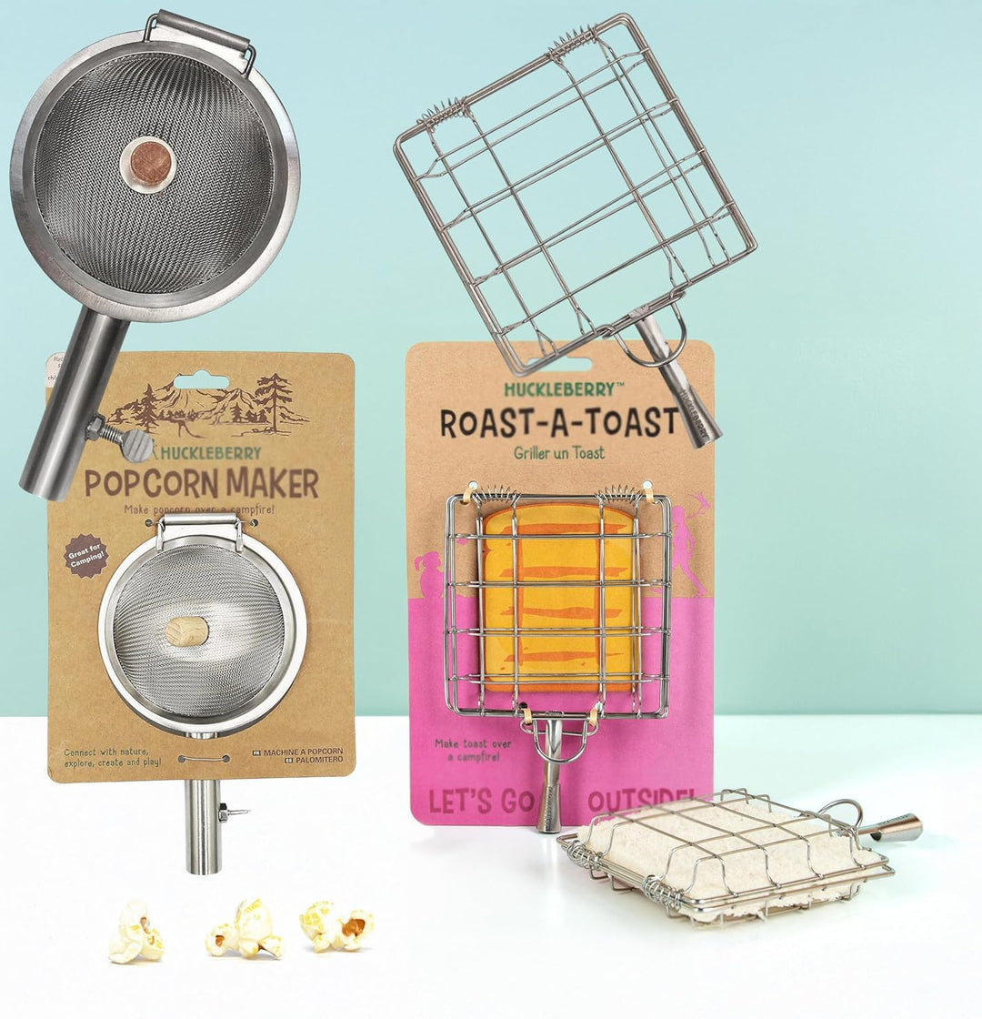 dynamisches Huckleberry Duo - Roast-a-Toast Sandwichmaker & Popcorn Maker für Outdoor Camping - Lets