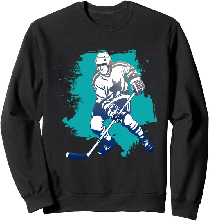 eishockey hockey puck eisbär hai tor eis angriff Sweatshirt