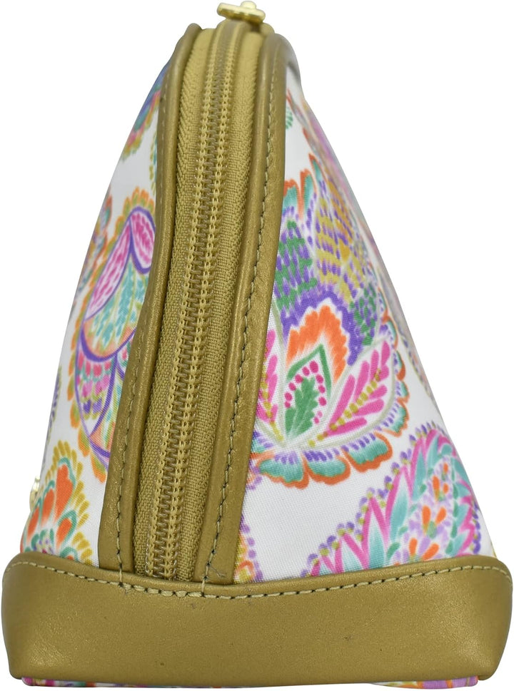 Anuschka Kosmetiktasche - Wanderlust Kollektion - Nylonstoff mit Leder Trim und Kunstdruck Boho Pais