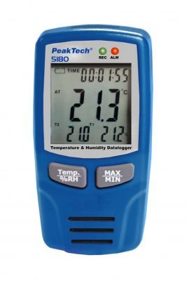 PeakTech 5180 Temperatur- und Luftfeuchtigkeits-Datenlogger -40.+70°C, 0-100% RH