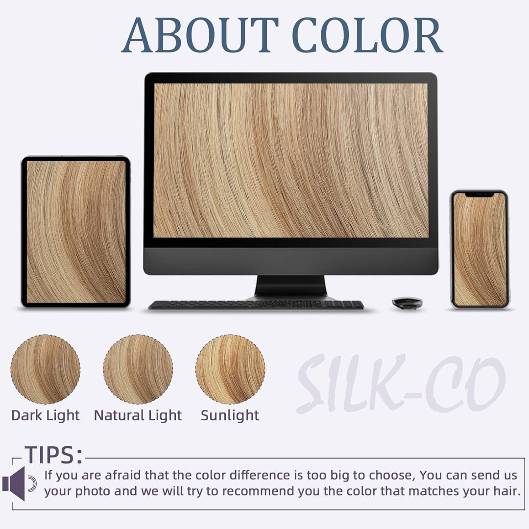Clip in Extensions Echthaar DICK Haarteile Echthaar 1Pc 5 Clips Extensions Echthaar Clip in Weich Na