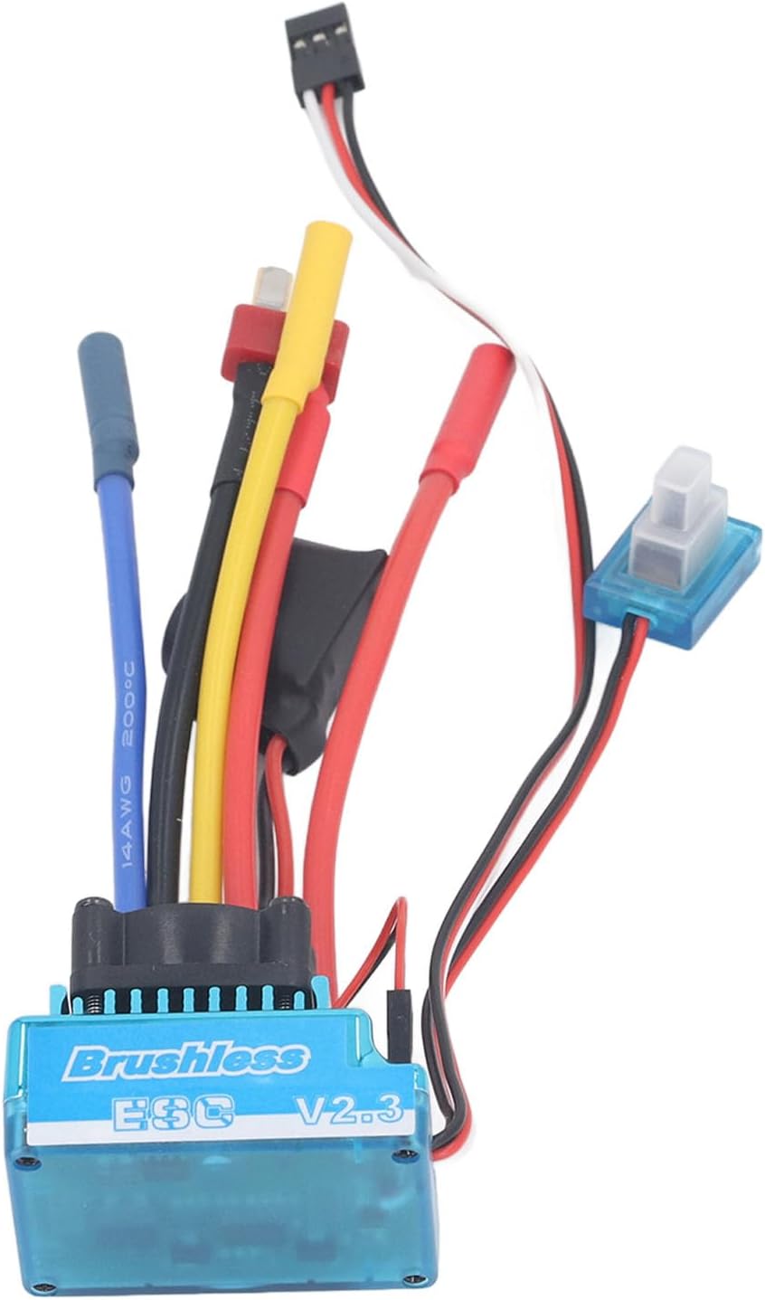 Pyhodi RC Car Brushless ESC, 80A 2-3S Easy Reset Elektronischer Geschwindigkeitsregler für 1/10 RC C