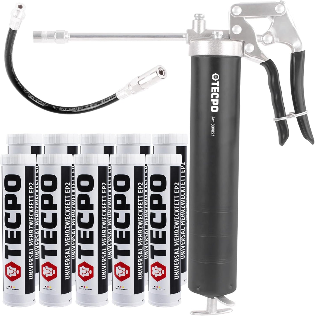 Einhand Fettpresse Handfettpresse + Mehrzweckfett EP2 Lithium Fett 10x400g