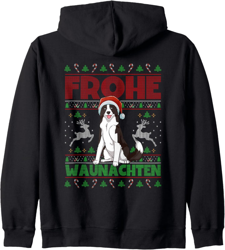Frohe Weihnachten Border Collie Kapuzenjacke