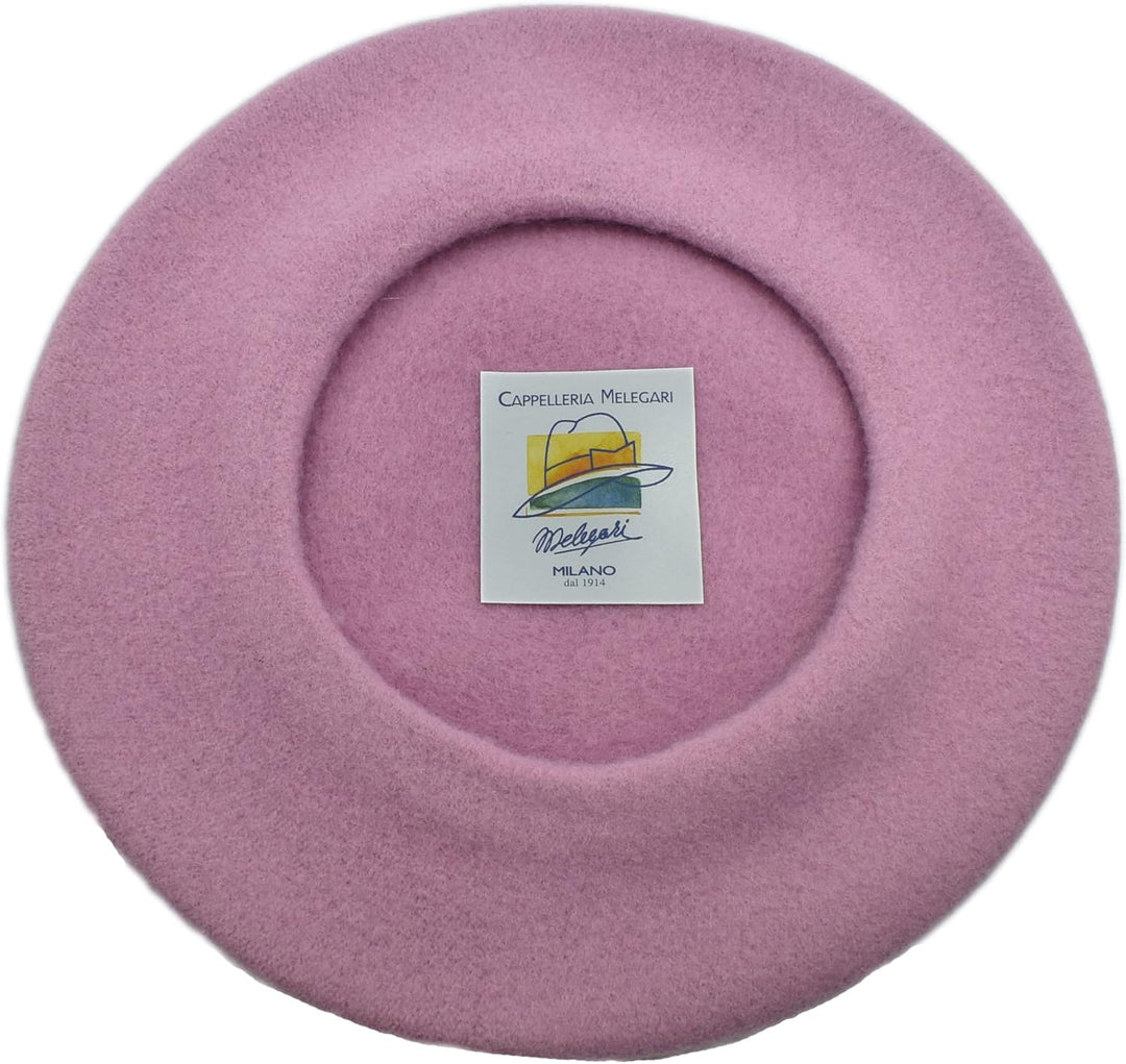 MELEGARI Baskenmütze für Damen, 100 % Wolle, Roma Beret, hergestellt in Italien Einheitsgrösse Altro