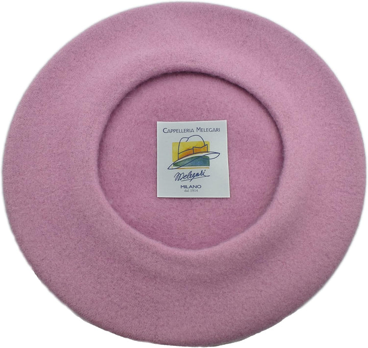 MELEGARI Baskenmütze für Damen, 100 % Wolle, Roma Beret, hergestellt in Italien Einheitsgrösse Altro