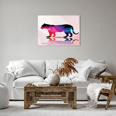 Bilder auf Leinwand Tiger Illustration modern Grafik Leinwandbild 70x50cm Wandbilder Dekoration Wohn