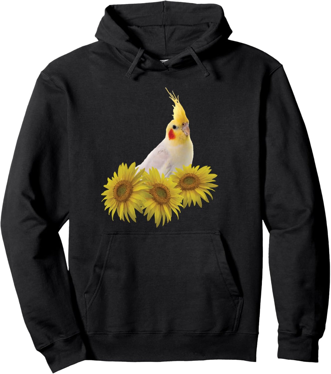 Lutino Nymphensittich Papagei Sonnenblume Pullover Hoodie
