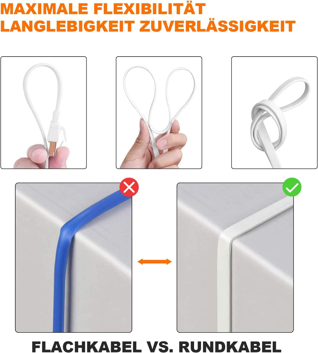 Ercielook 7,5m lan kabel CAT8 Hochgeschwindigkeits Netzwerkkabel für den Aussen- und Innenbereich, 4