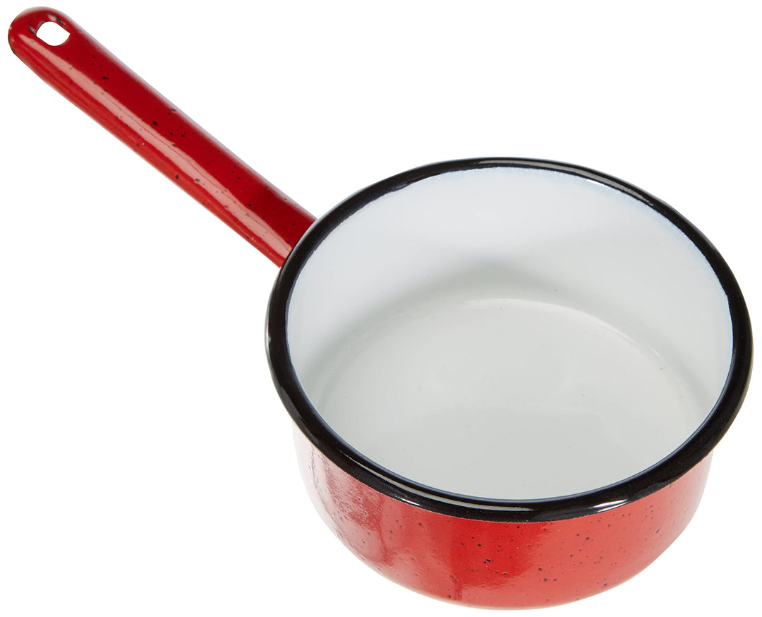 IBILI Stielkasserolle Promo 12 cm aus emailliertem Stahl in rot/weiss 12 cms, 12 cms