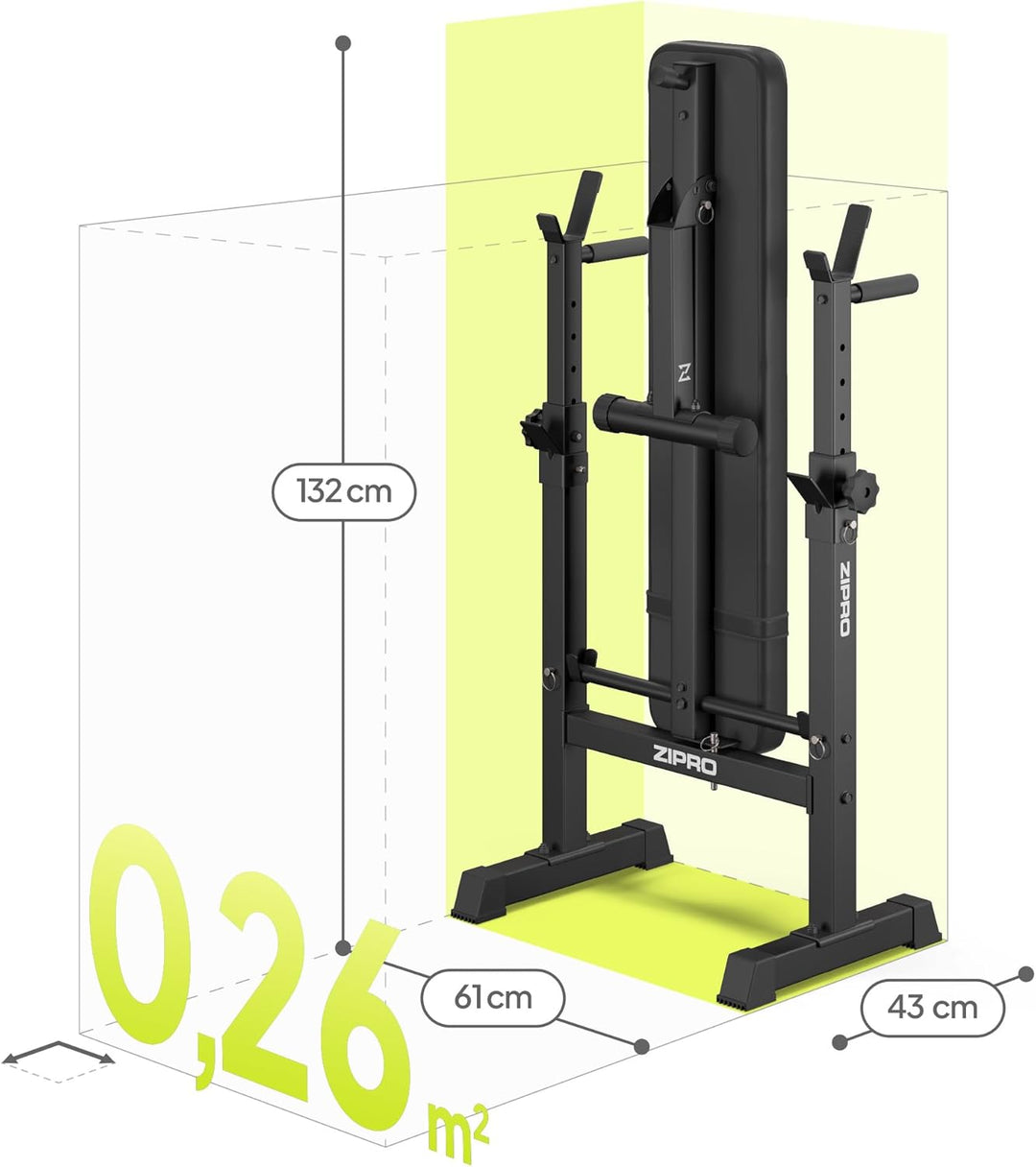 Zipro klappbare Trainingsbank, Bankdrücken, Fitnessbank, Multifunktion Sit up bank, Fitnessgeräte, F