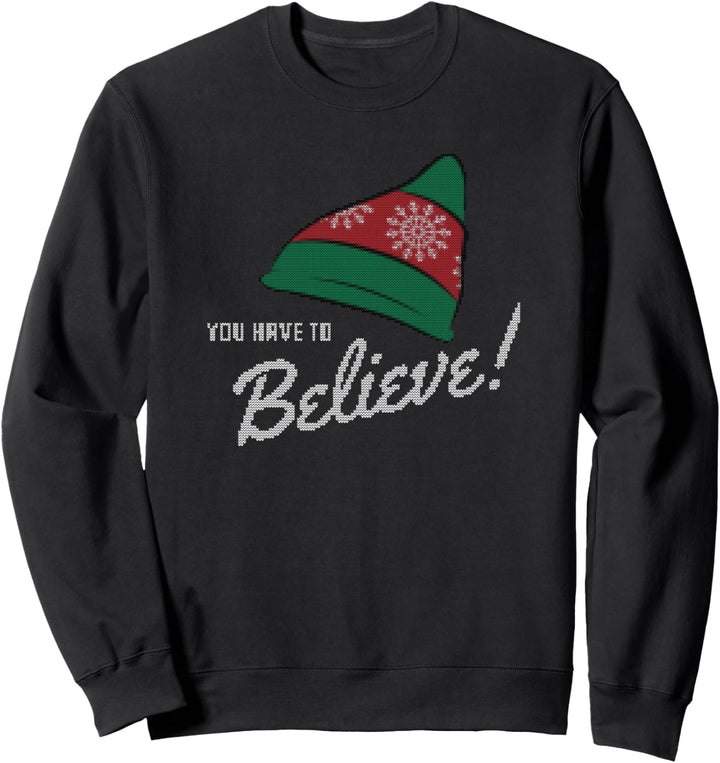 Glauben Sie Elfenmännern Hässliche Weihnachten Sweatshirt