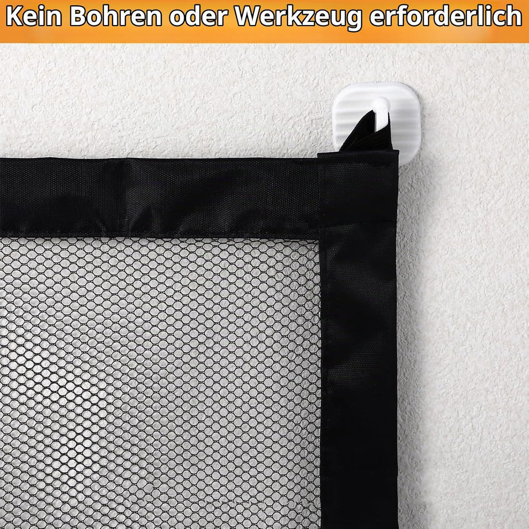 YOUNGSAY 2 STK Hunde Türschutzgitter Treppenschutzgitter, 110 x 72cm Schwarz Treppenschutzgitter Ohn