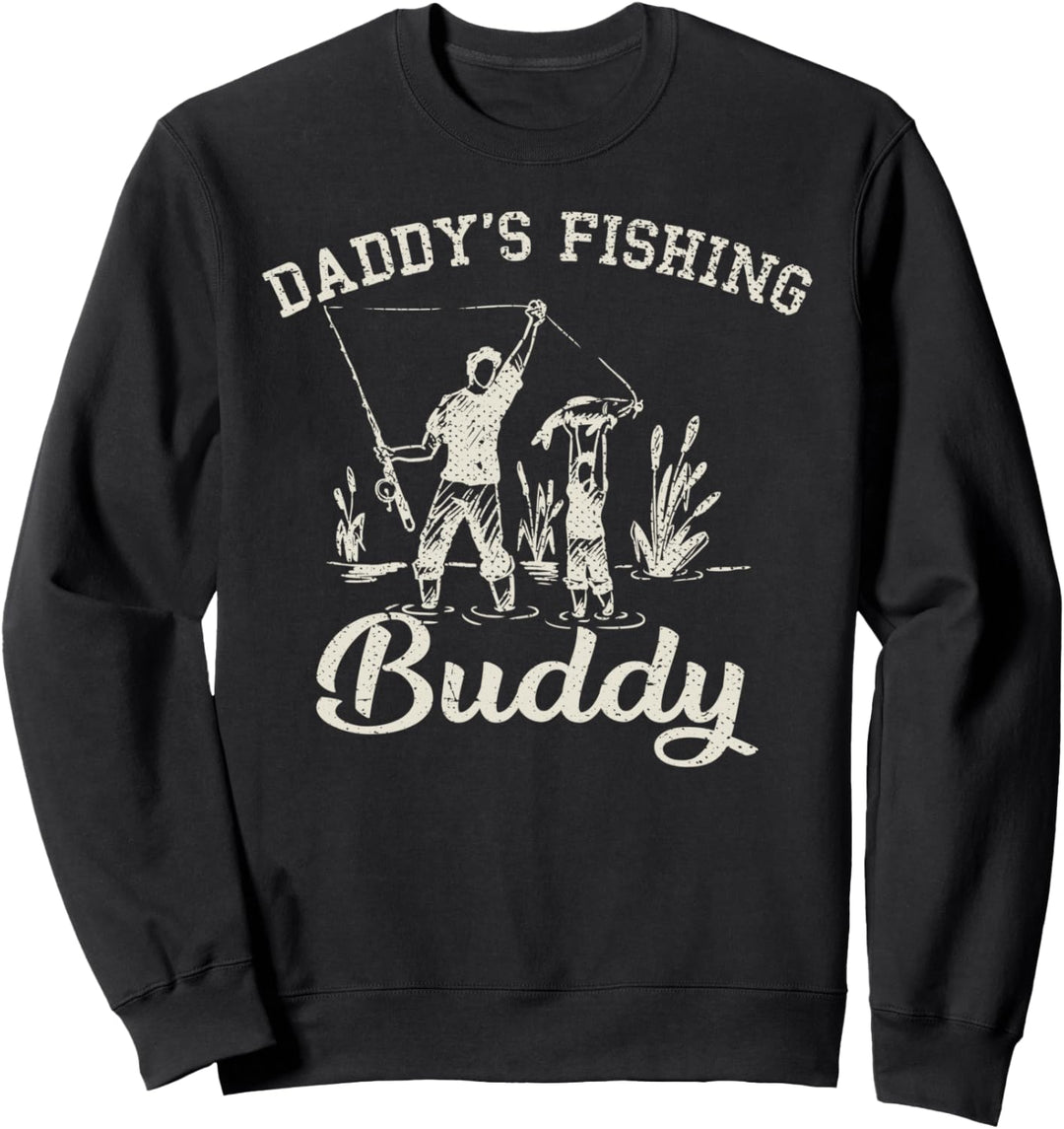 Papas Angel Kumpel Fischer Sohn Angelrute Vatertag Angeln Sweatshirt