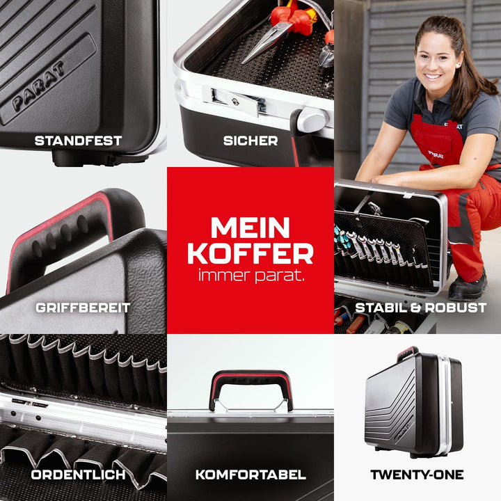 PARAT Twenty-One Werkzeugkoffer | Werkzeugkoffer leer | Robuster Werkzeugkasten & Toolbox aus ABS |