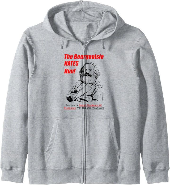 Die Bourgeoisie hasst ihn - Karl Marx Kommunismus Meme Kapuzenjacke