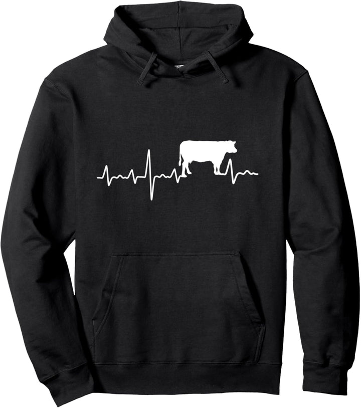 Kühe Herzschlag Bauer Landwirt Rind Kuh Pullover Hoodie