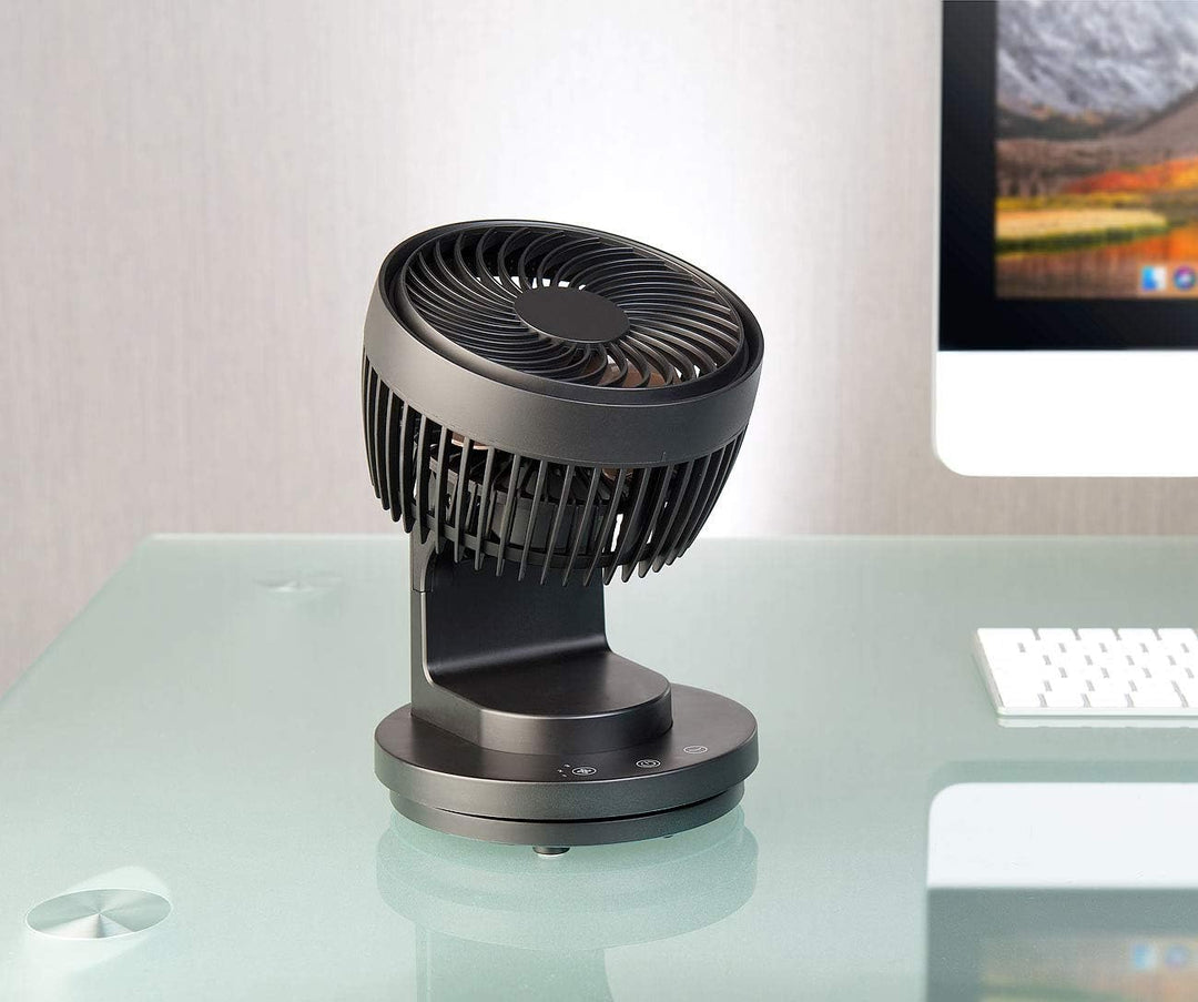 Sichler Haushaltsgeräte Ventilator Auto: USB-Tischventilator, 3 Stufen, Oszillation, bürstenloser Mo