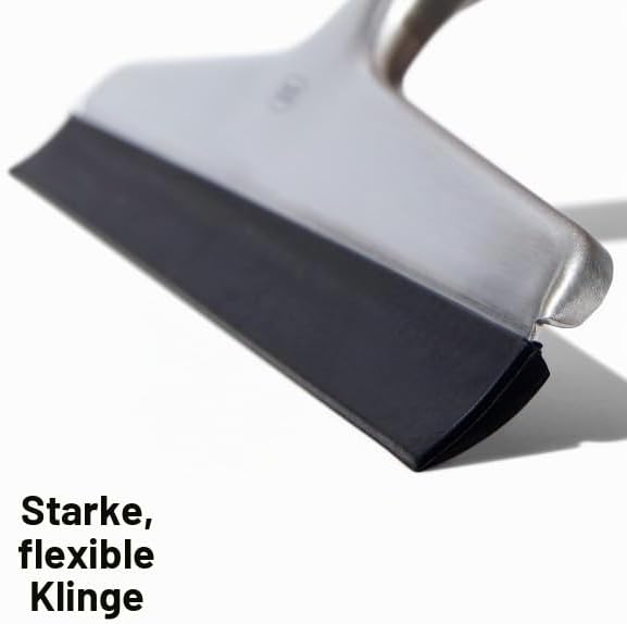 OXO Good Grips Abzieher aus Edelstahl | Flexible Klinge oder Silikonrand, einfache Wasserentfernung,