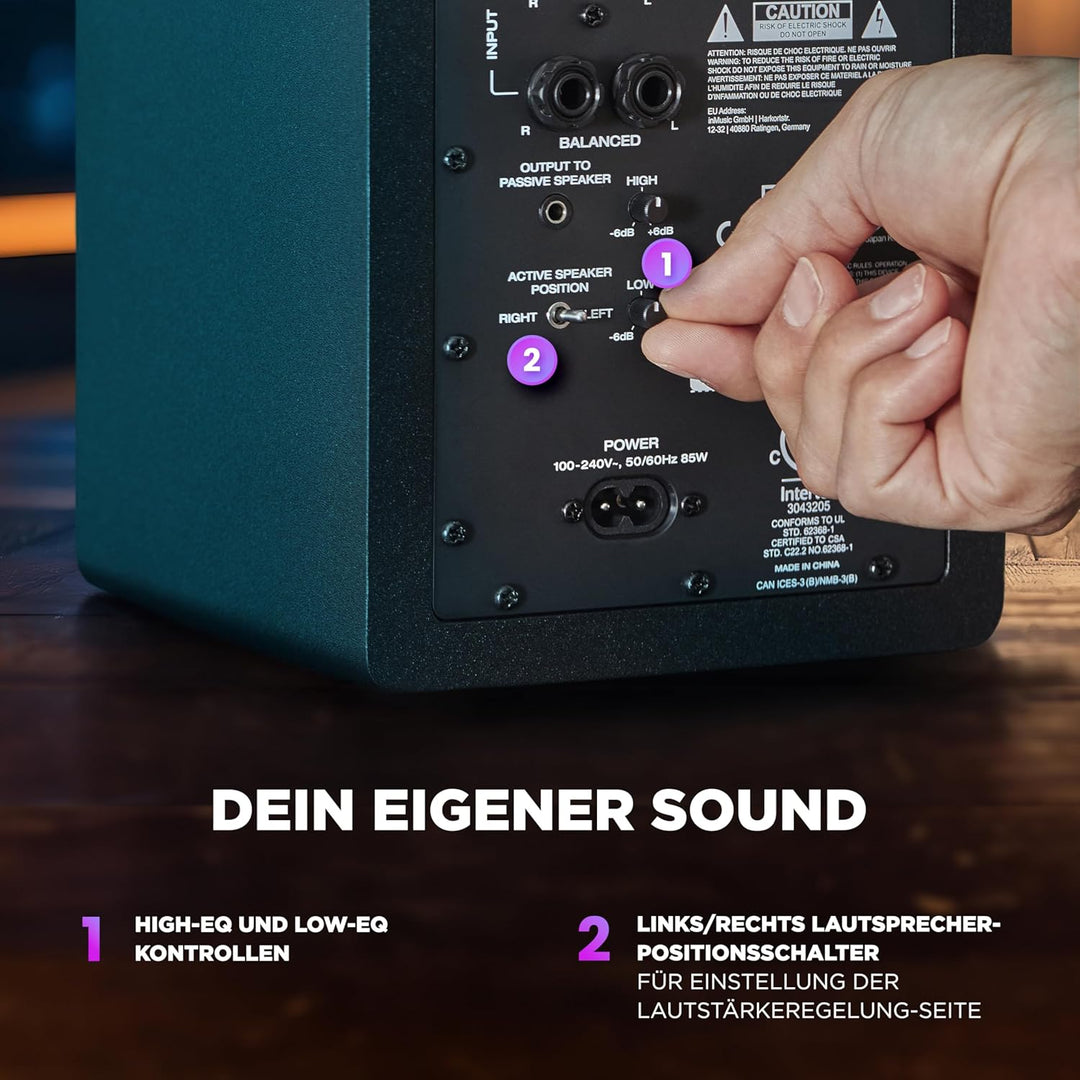 M-Audio BX4 4,5" Studio-Monitore High-Definition Monitor Lautsprecher Boxen für Recording und Multim