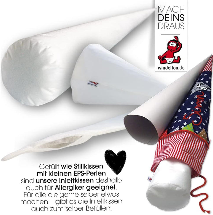 Hochwertige 85 cm Schultüte, Zuckertüte in LILA | Start deiner Kreativität | Ideal zur Gestaltung mi