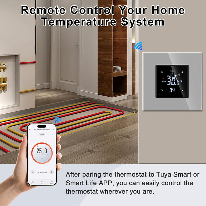 Smart Thermostat Heizung Grau Bodenheizkammer mit Alexa Echo, Google Assistant Konstante Temperaturk
