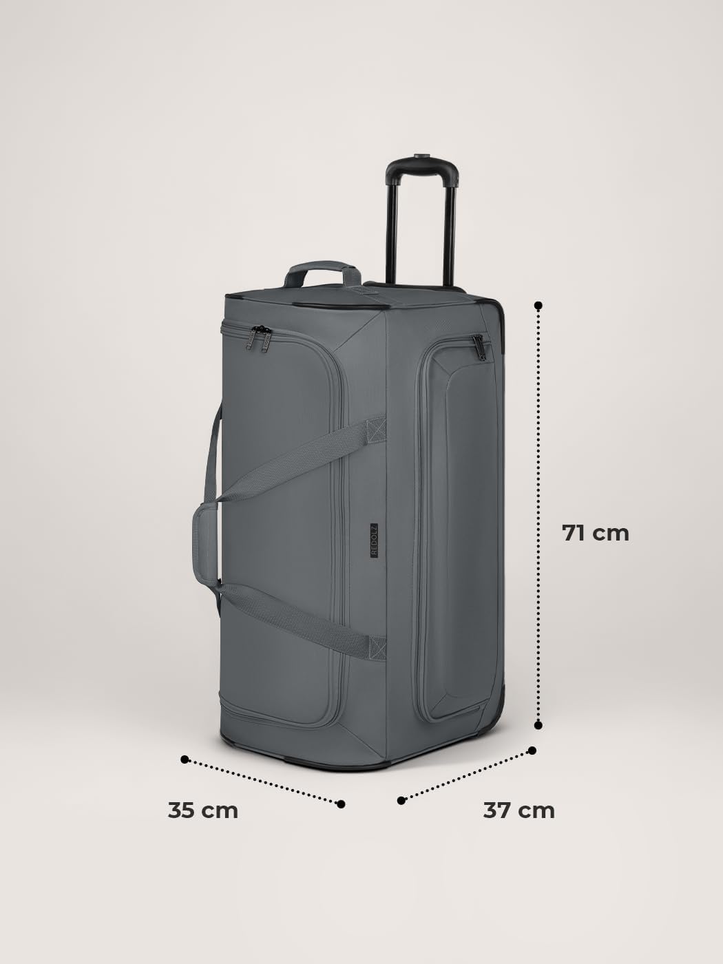 REDOLZ grosse L Trolley-Reisetasche mit Rollen 71 cm | 81 Liter | für Männer & Frauen (Duffle Essent