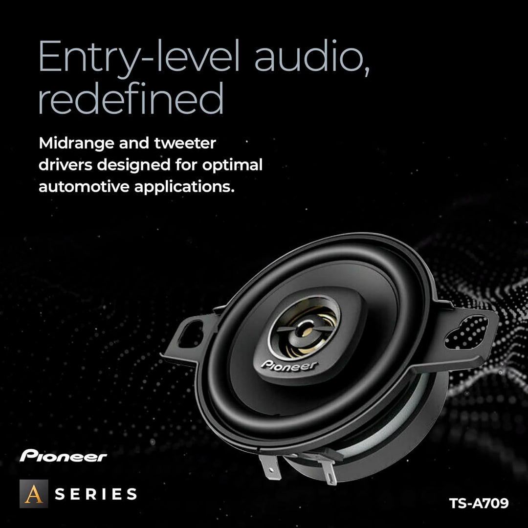 Pioneer TS-A709 A Series 2-3/4" 2-Wege, 450W Max Power, 16mm Hochtöner - Koaxial-Lautsprecher (Paar)
