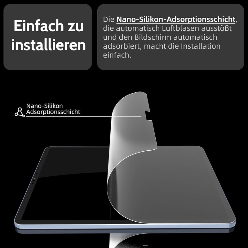 3 Stück Papier Folie Kompatibel mit iPad Pro 9,7 Zoll (2018/2017, 6/5Generation) & iPad Air 2/1, Mat