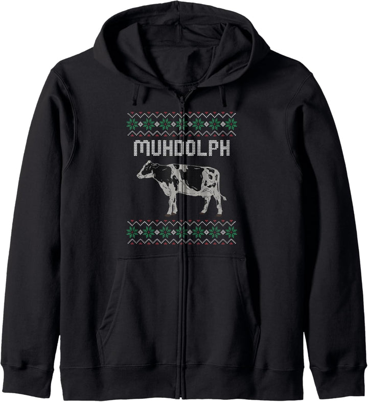 Ugly Christmas Sweater Landwirt Rinder Weihnachten Geschenk Kapuzenjacke