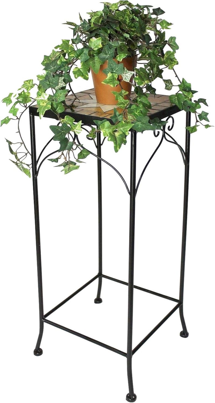 DanDiBo Blumenhocker Mosaik Eckig 62 cm Blumenständer 12012 Beistelltisch Pflanzenständer Mosaiktisc