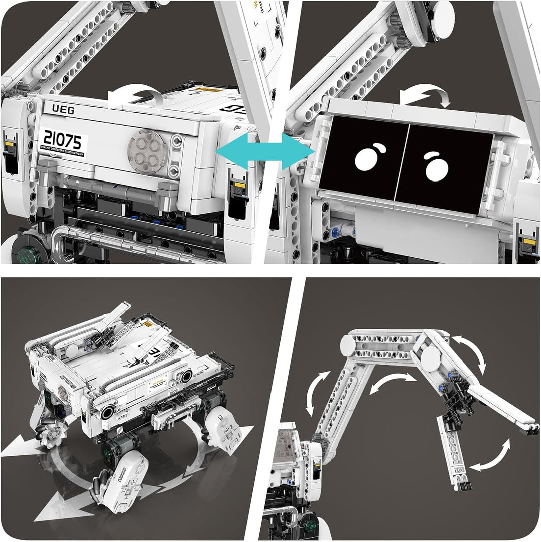 Mould King 21075 MOC Technik Roboter Kinder für Jungen, 3-in-1-Roboticset mit App-Fernsteuerung, fer