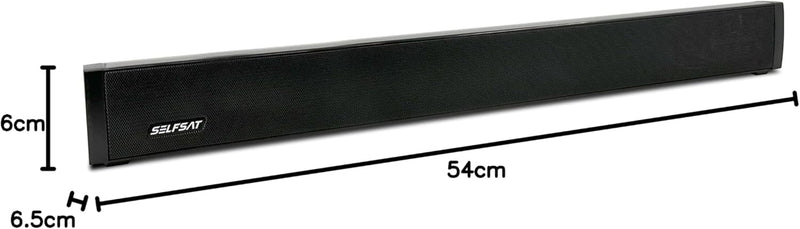 SELFSAT SOUNDBAR 24 (12V Soundbar passend für 24“ TVs) Bluetooth schwarz für 24 Zoll TV`s, für 24 Zo