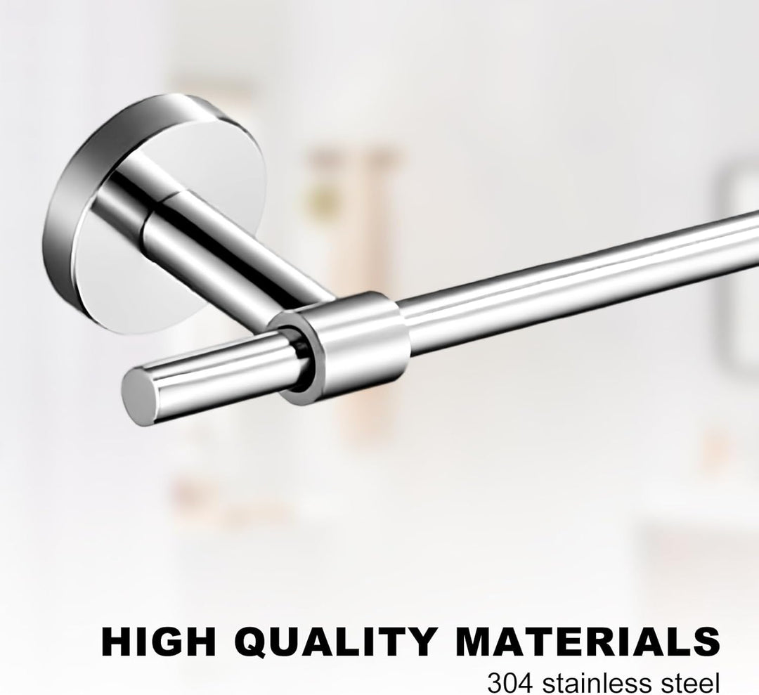 Handtuchhalter Bad, Edelstahl Gebohrt Handtuchhalter Wandmontage, Silber 30 × 7 cm WC Rollenhalter,