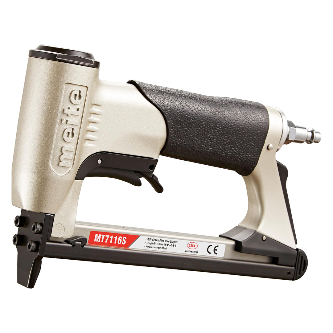 meite MT7116S Upholstery Stapler - 22 Gauge 71 Series 3/8" Crown or C-Crown Fine Wire Stapler with S