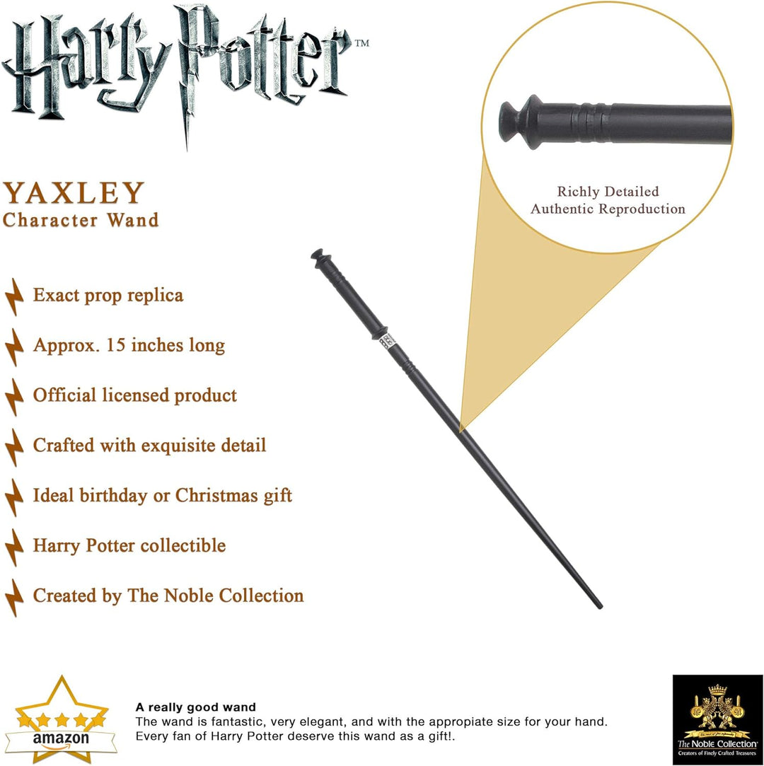 The Noble Collection - Yaxley Character Wand - 15in (39cm) Long Quality Wizarding World Wand with Na