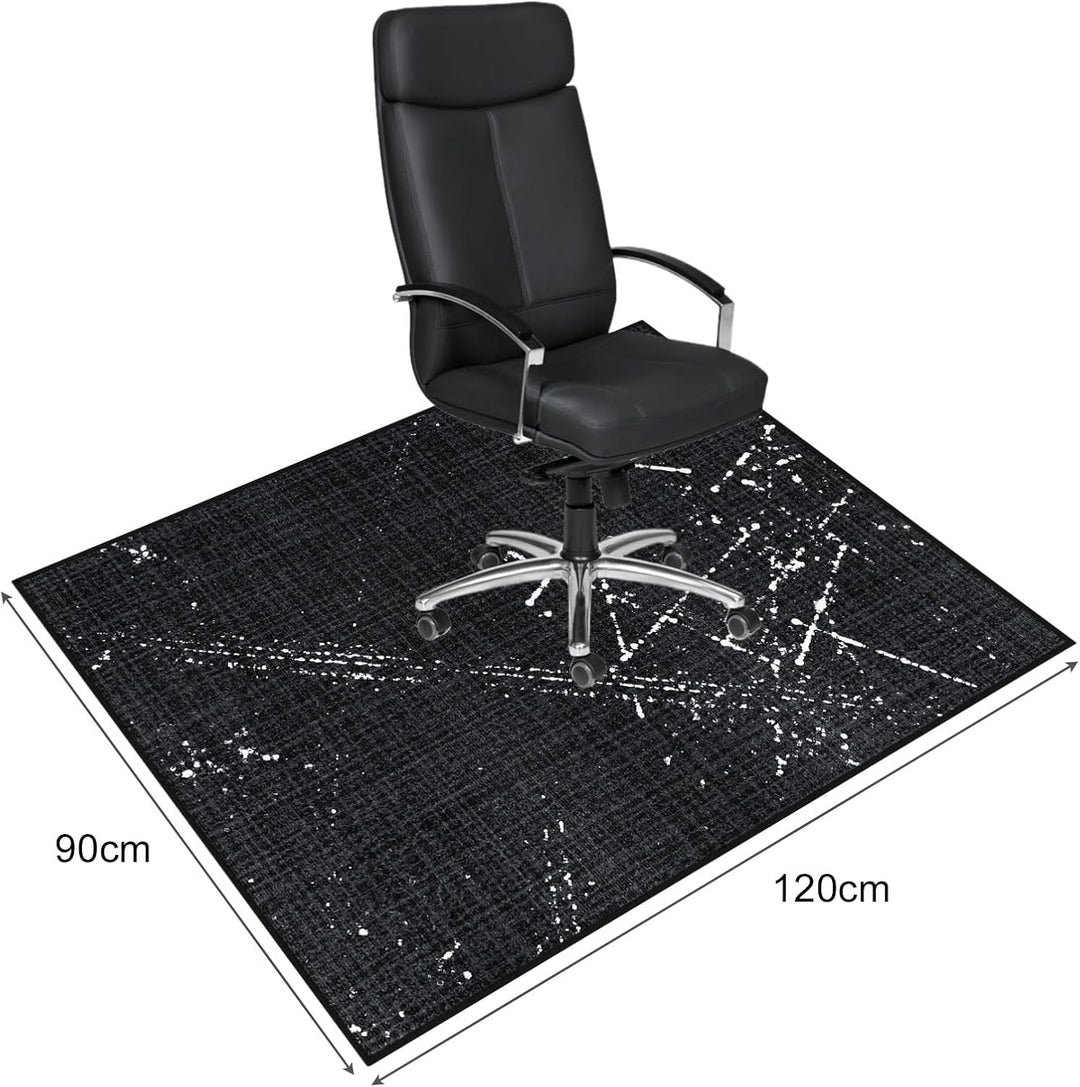 Bodenschutzmatte Bürostuhl 90X120 cm - Luxuriöse Bedruckter Stoff Bürostuhl Unterlage für Parkett un