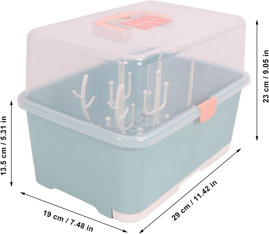 Babyflaschen-Wäscheständer, Aufbewahrungsbox, Organizer mit Staubschutzhülle für das Zuhause von Bab