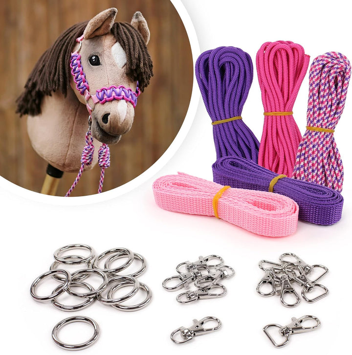 Hobby Horse Halfter Materialset lila/pink (Anleitung separat erhältlich)