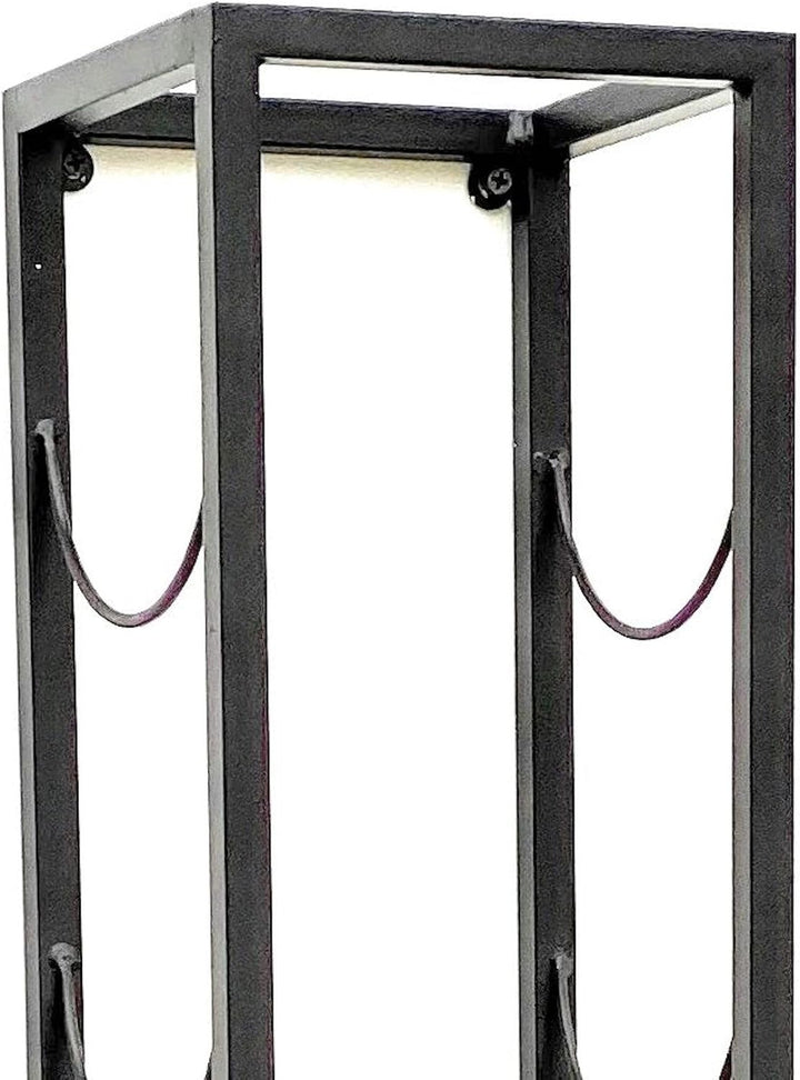 DanDiBo Weinregal Metall Wand 80 cm Schwarz Flaschenregal 96238 Flaschenhalter Wandmontage Modern Wa