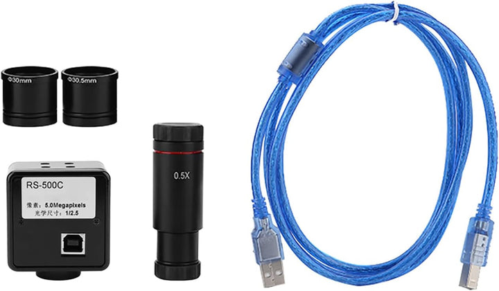 5MP Mikroskop-Kamera-Laufwerk USB2.0 Kostenlose Industrie-Okular-Kamera mit 0.5X CCD-Adapter,Mikrosk
