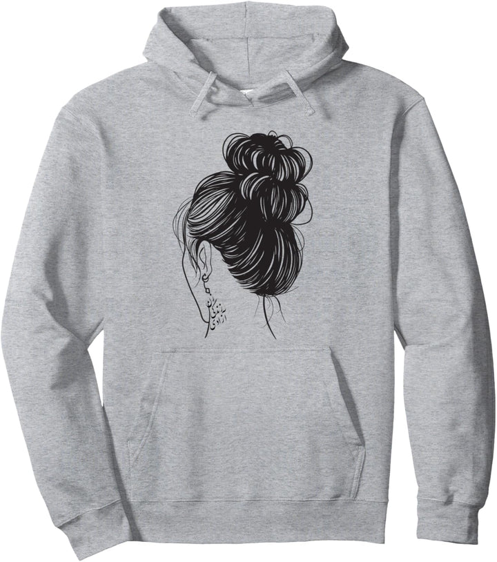 Women Life Freedom Persische Kalligraphie-Ohrringe, kein Hijab Pullover Hoodie