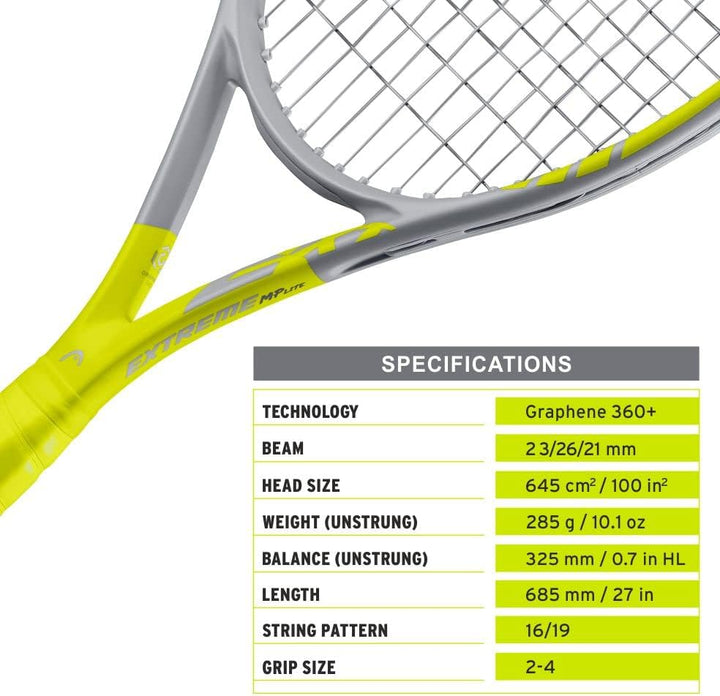 HEAD Graphene 360+ Extreme MP LITE, Uni(unbespanntohnecoverbag), Gr. 3