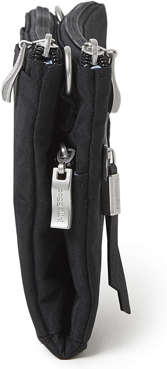 Baggallini Damen New Classic Small Crossbody Bag Subway Umhängetasche klein, Einheitsgrösse Schwarz,