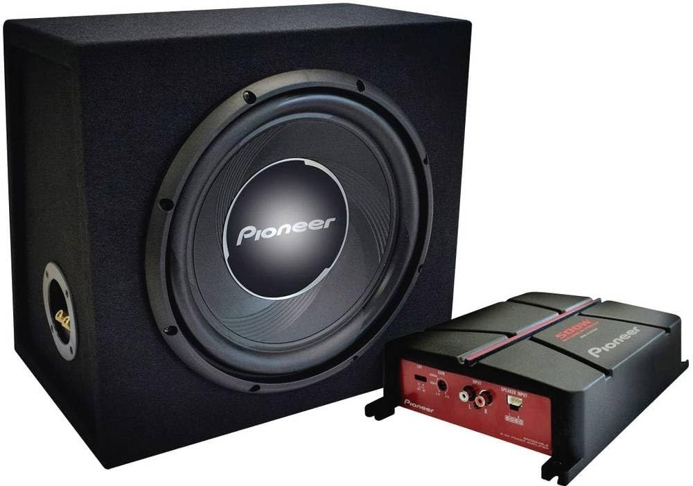 Pioneer GXT-3730B – Paket aus 30-cm-Gehäusesubwoofer und brückbarem 2-Kanal-Verstärker, 1400 W Maxim