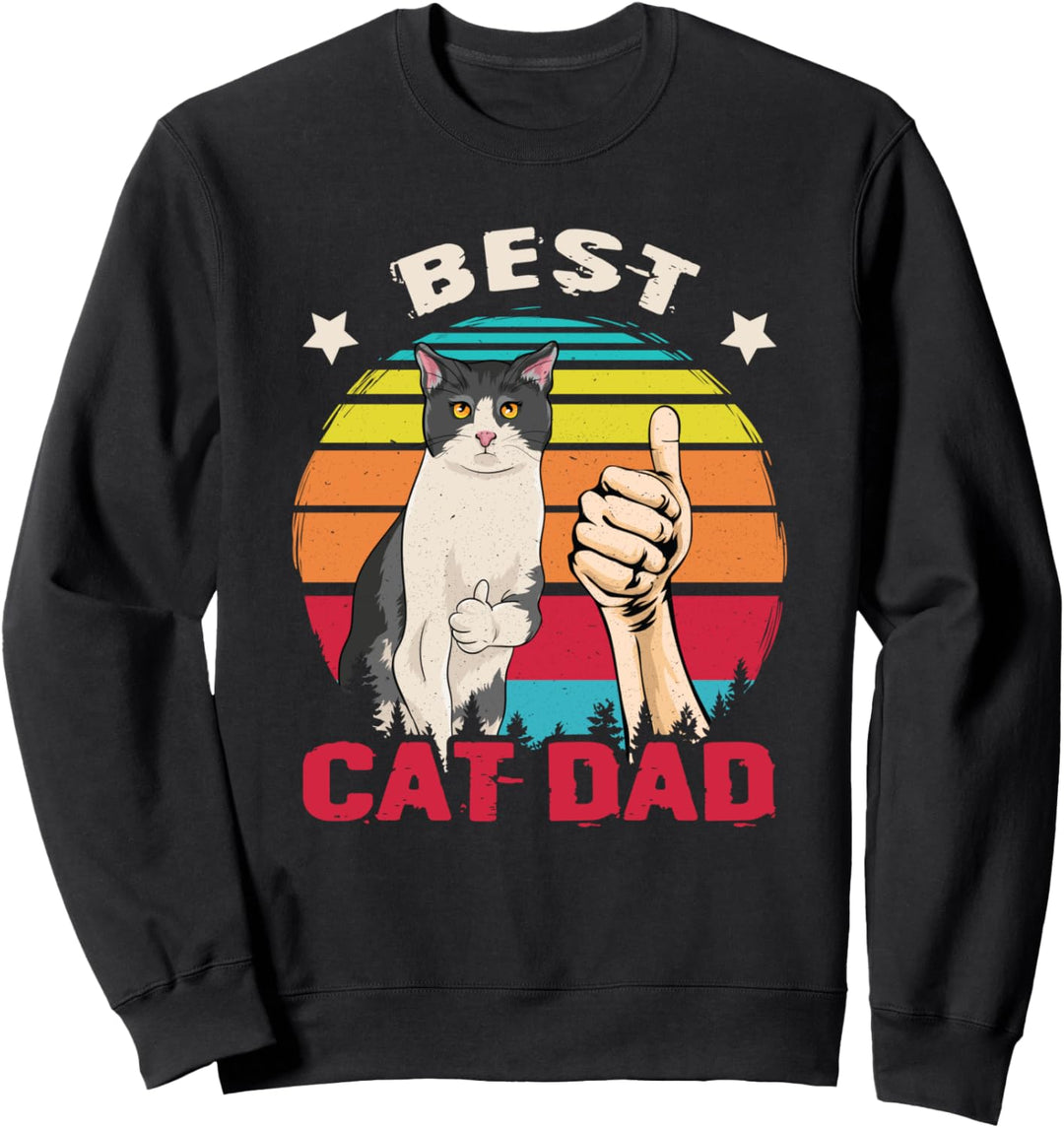Best Cat Dad Ever Katzen Vintage Sweatshirt