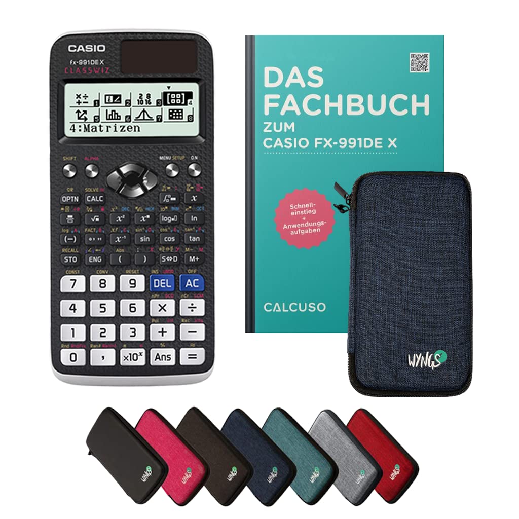 CALCUSO Standardpaket Blau mit Taschenrechner Casio FX-991DE X ClassWiz, Blau